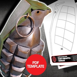 EVA Foam Giant Pineapple Grenade Template