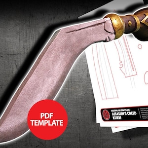EVA Foam Kukri Template