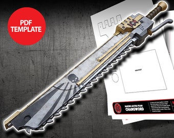 Eva Foam Chainsword Template