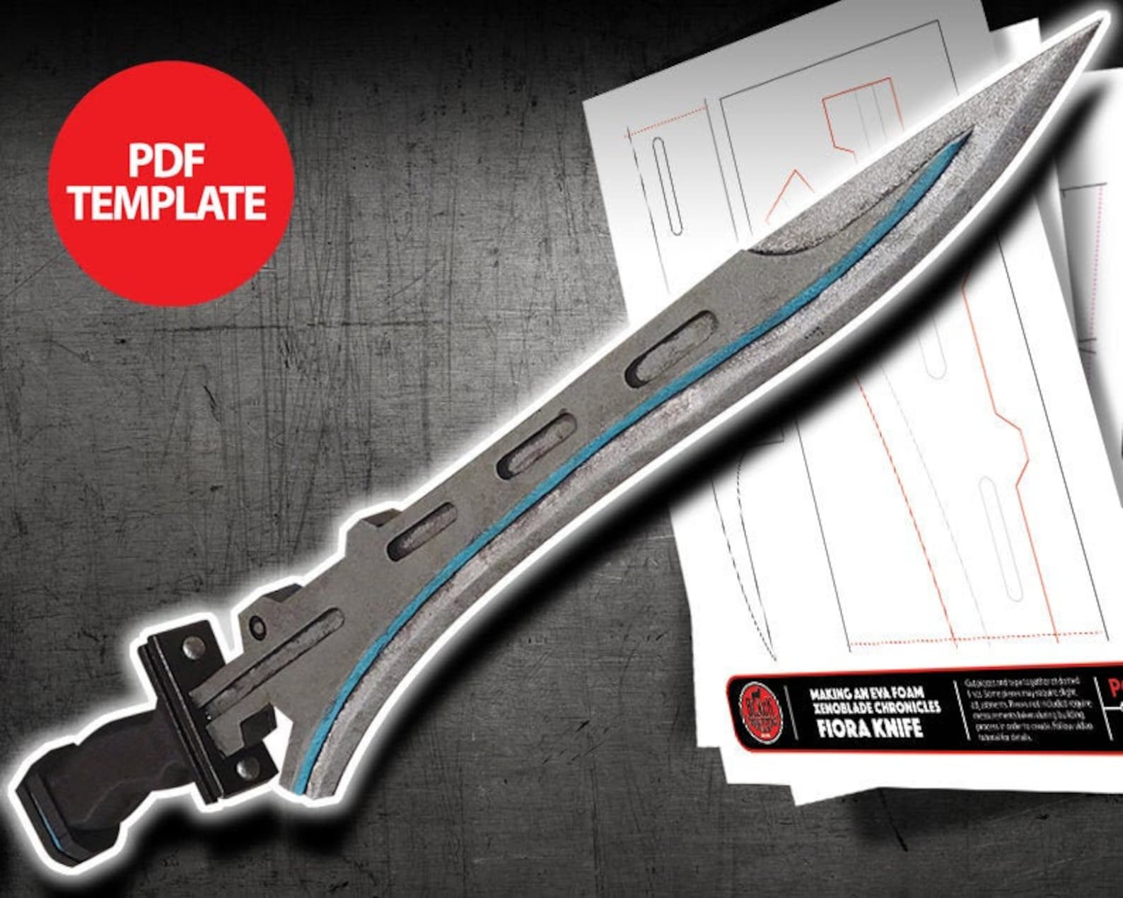 Eva Foam Fiora Knife Template Etsy