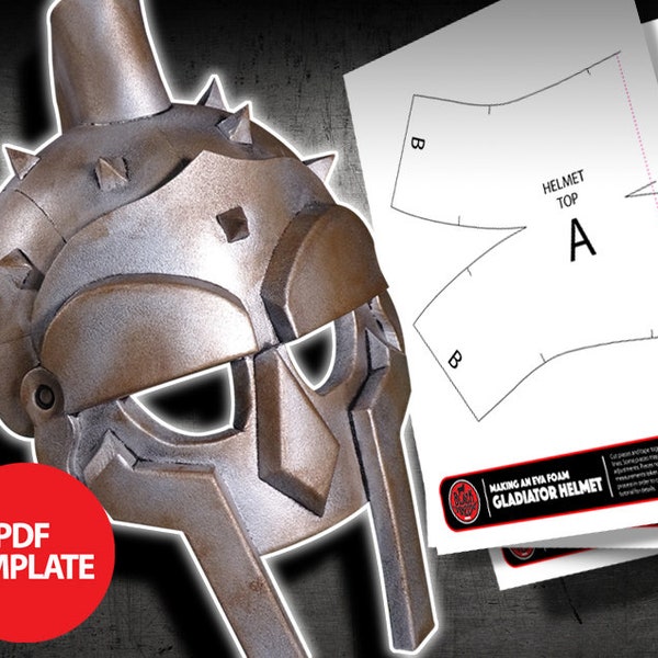 EVA Foam Gladiator Helmet Template