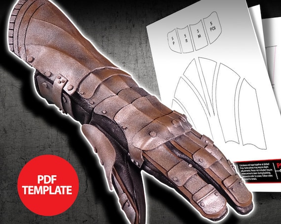 EVA Foam Knight Gauntlet Template - Etsy