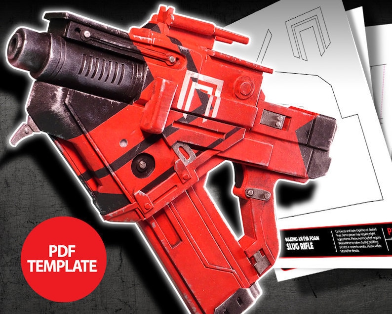 EVA Foam Slug Rifle Template Etsy