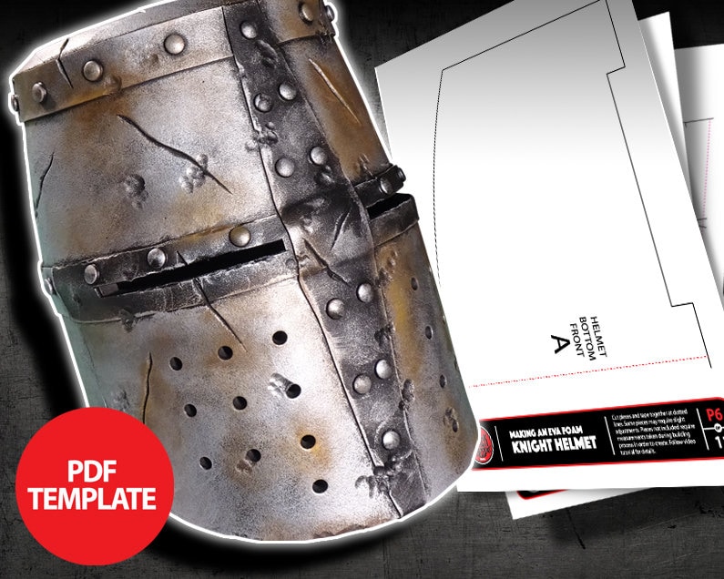 EVA Foam Knight Helmet Template - Etsy