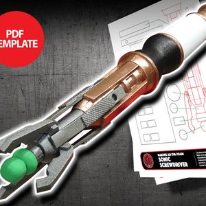 Eva Foam Sonic Screwdriver Template