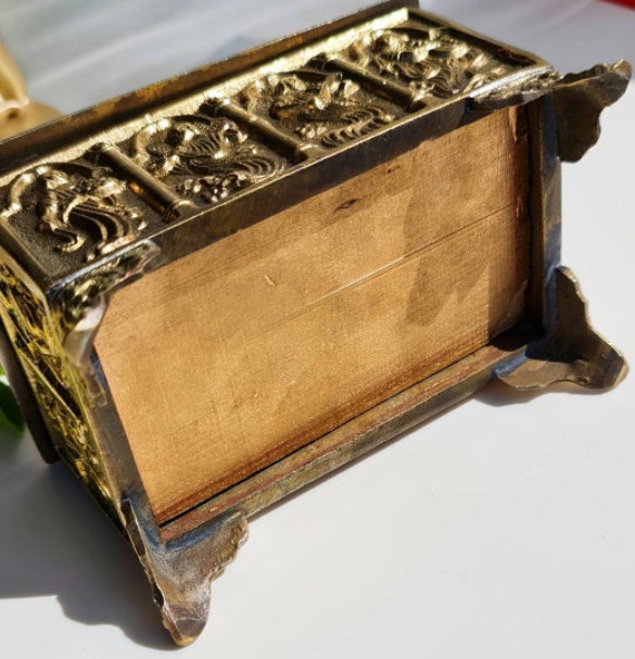 Treasure Chest Box, Brass Cherub Ornaments, Decor… - image 6