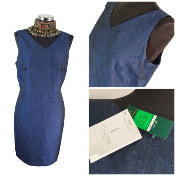 navy blue races dress