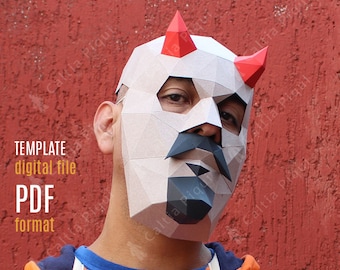 Devil mask - Papercraft
