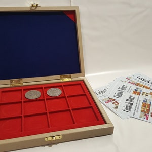 Holzschatulle für Medaillenmünzen, auch anpassbar