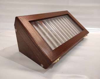Wooden case for collectible pens, fountain pens exhibitor