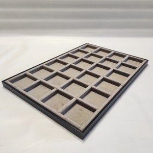 Vassoio Per Monete . Legno NERO, Velluto Italiano Di Alta Qualità