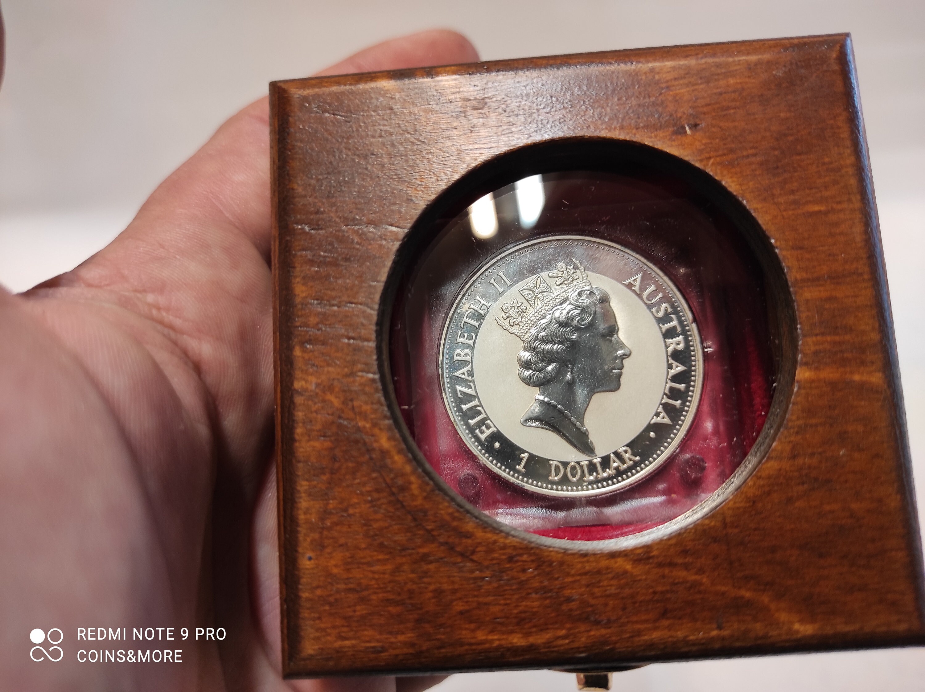 Wooden Box Case Single Coin Case. Wood and Velvet With 3 Mm Etsy