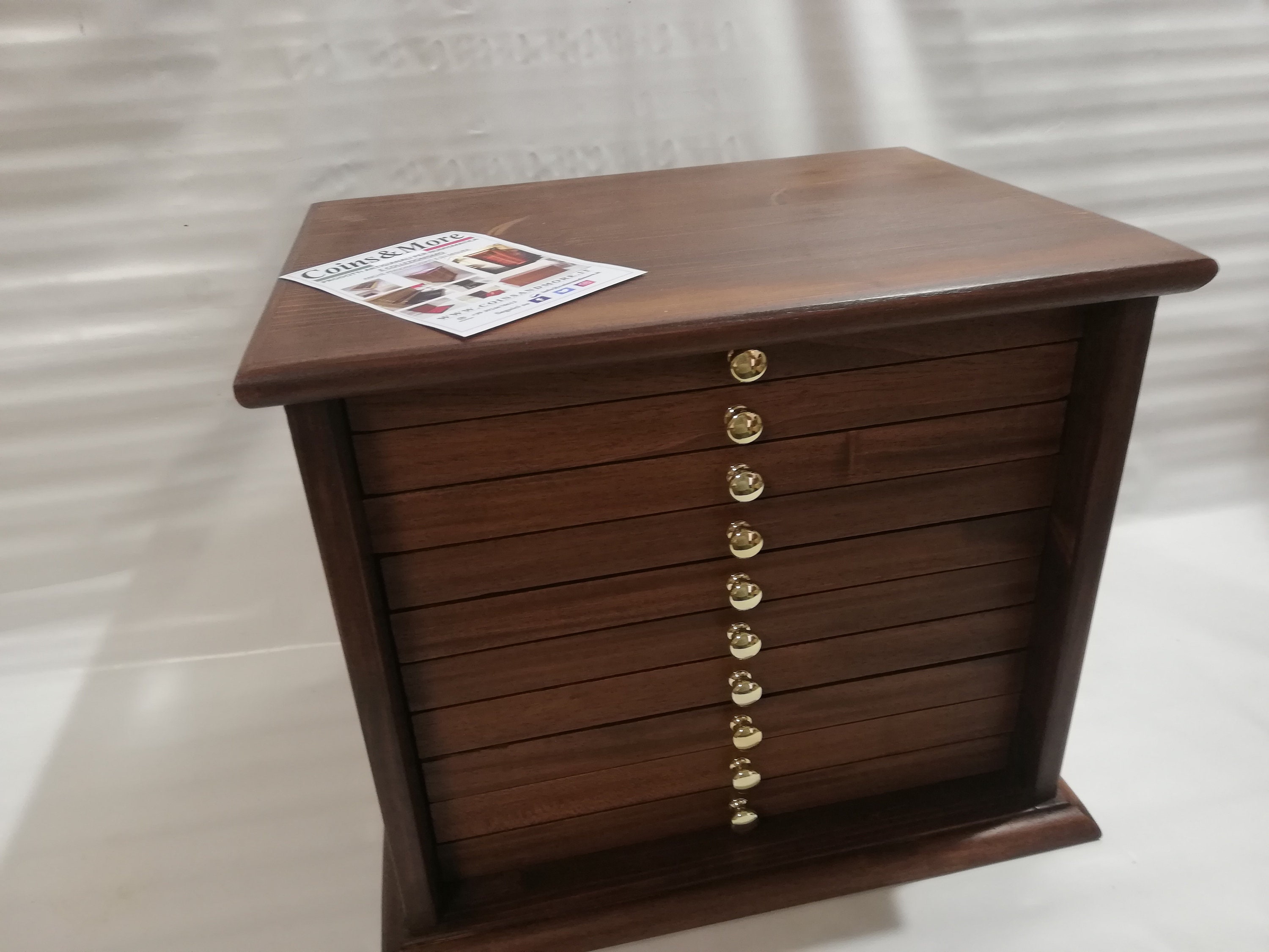 Coin Coin in Real Wood Color Walnut 10 Drawers Etsy UK