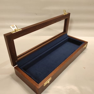 Wooden case for fine collectible knives display case