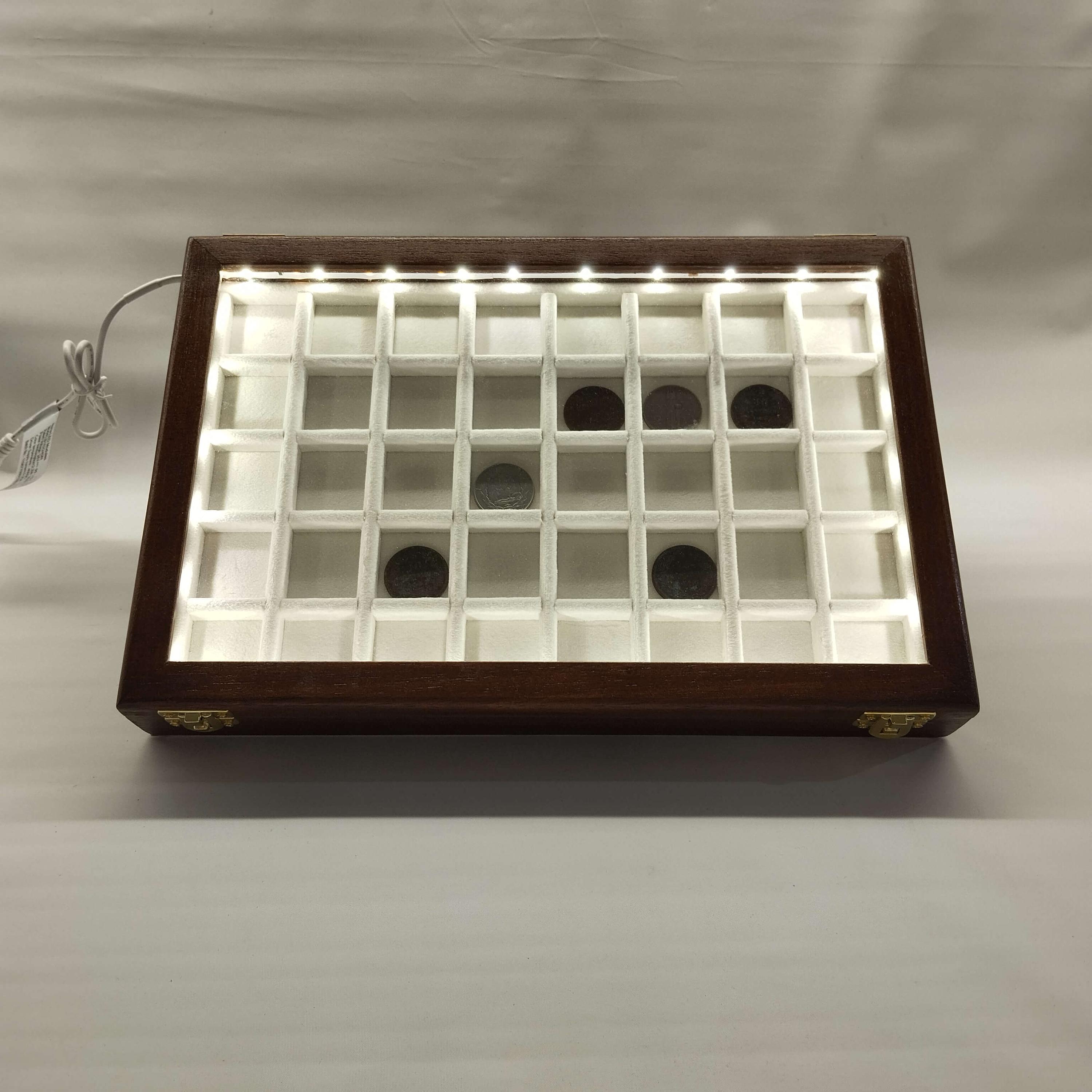 Handmade LED Coin Display With Custom Velvet – Adjustable Stand – Free ...