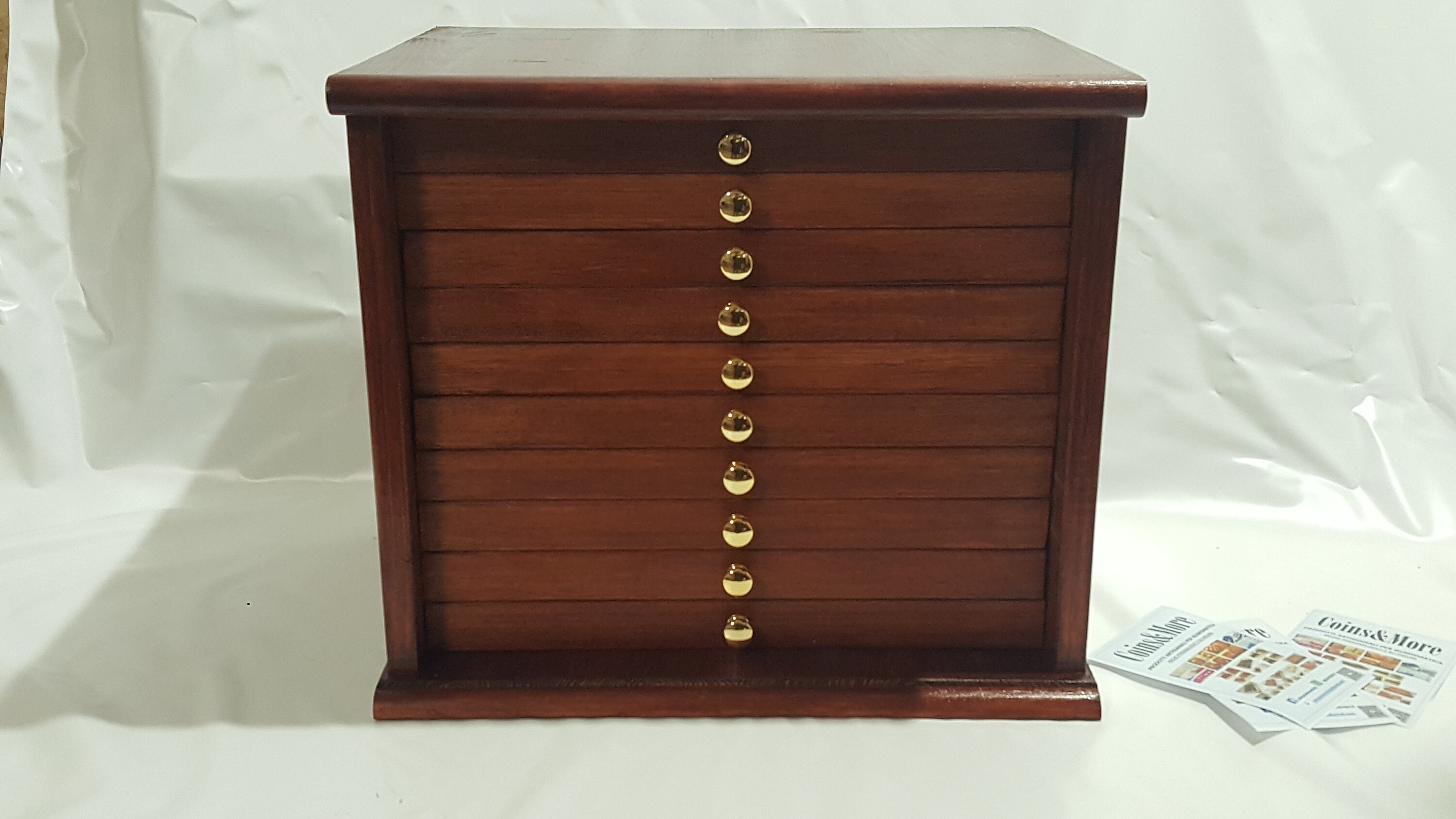 Coin in Real Wood Color Mahogany 10 Drawers Etsy Canada