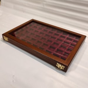 Wooden case for ancient coins