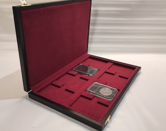 24枚のコレクター用NGC PCGS ICGコインスラブディスプレイケース
