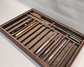 First choice Italian velvet tray ideal for storing and displaying Collectible fountain pens