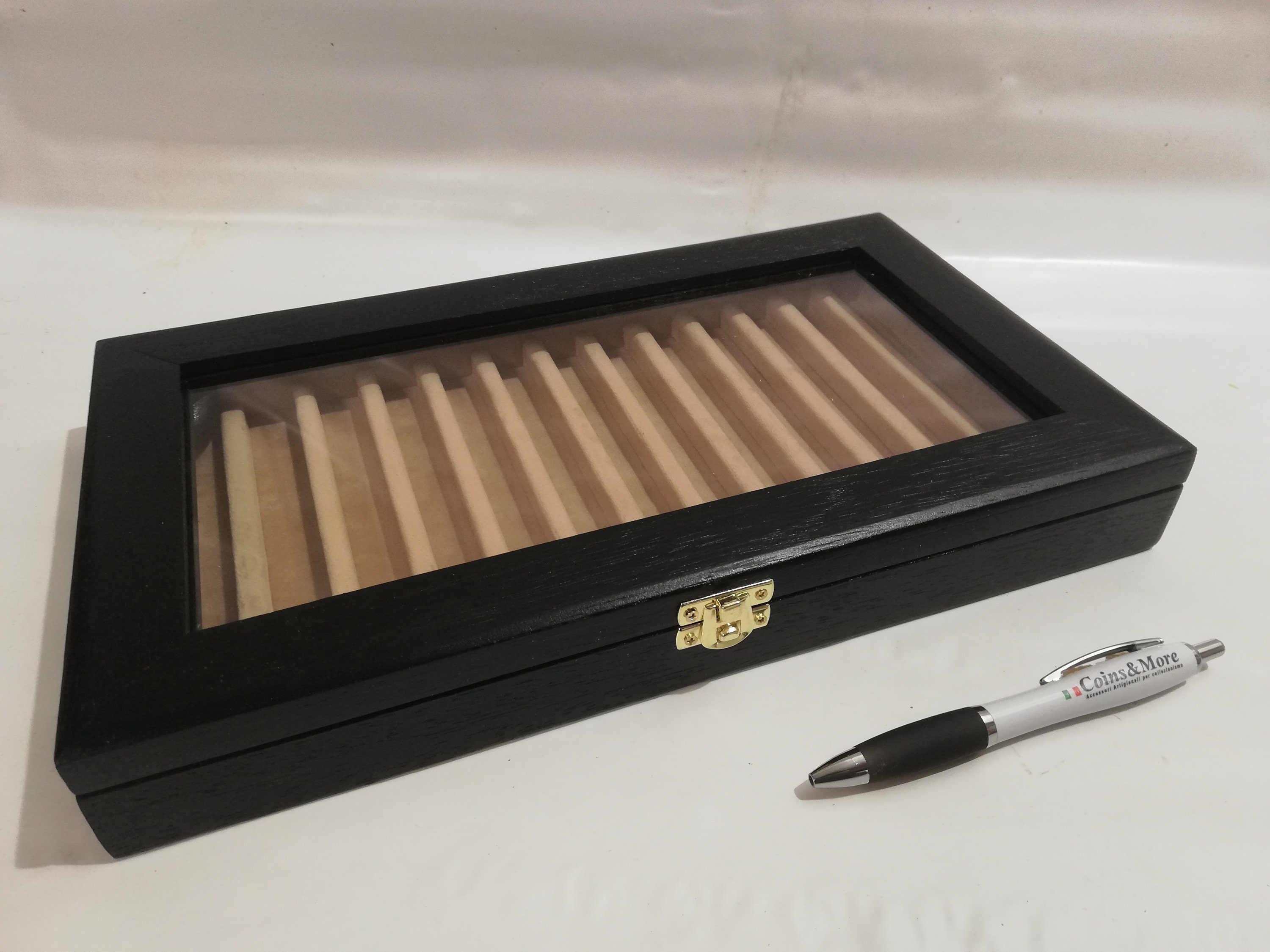 Pen Holder Box Wood and Velvet Case Display for 13 Fountain Etsy
