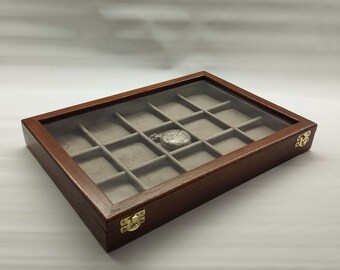 Coffret En Velours Grenat Avec Clé Pour Montre à Gousset – Marque R. Tourcel, Bijoutier à Formerie, Occasion