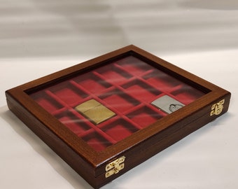 High quality wooden case 15 compartments 6x4 cm for storing collectible ZIPPO lighters