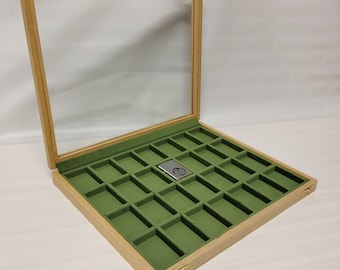 Vetrina per accendini Zippo Bacheca per 28 Accendini da collezione ZIPPO ST DUPUNT (Natural)