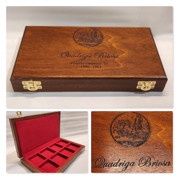 Wooden case box for Quadriga Briosa Vittorio Emanuele III series