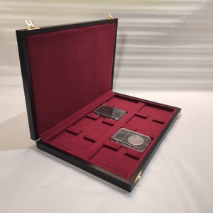 Wooden box for coins in SLAB NGC PCGS capacity 8 pieces