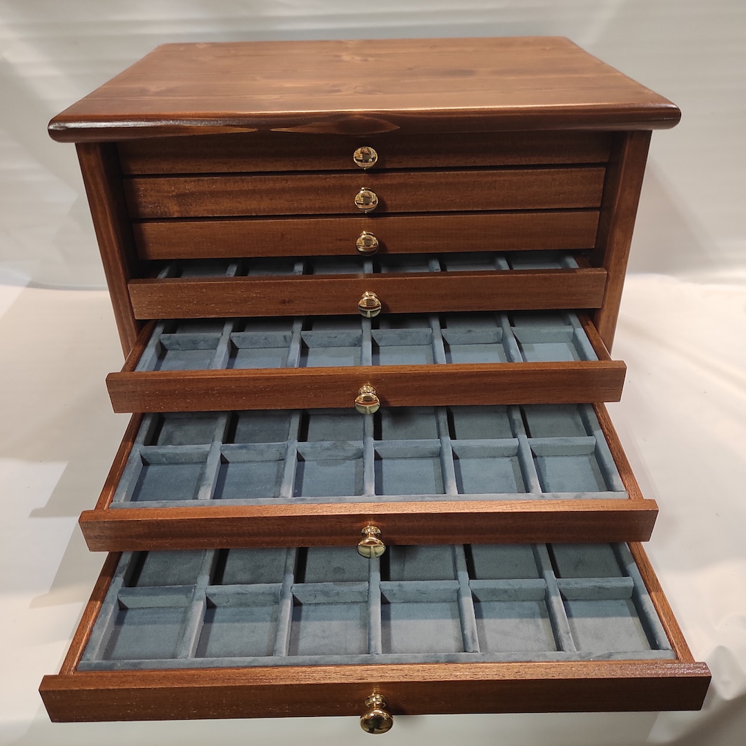 本物の木製コイン モバイルコイン 7つの引き出し レッドフロック加工 本物の木と