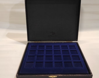 Bandeja MasterPhil 24 compartimentos monedas 27x27 mm, azul, coleccionista, hecha en Italia, regalo numismático