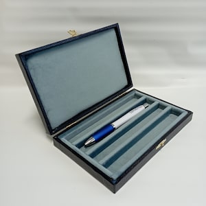 Pen Holder Box, Interior In Precious Velvet For Collectible Pens Mod. (MP9-AV-23)