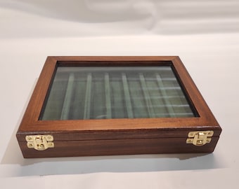 Wooden case for fountain pens collectio
