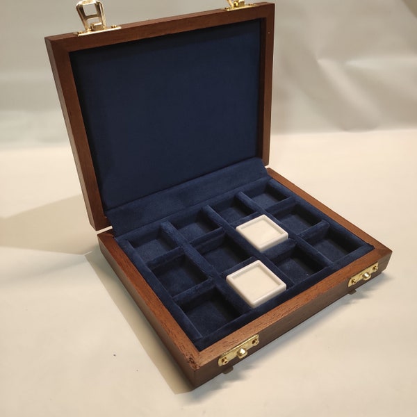 Caja Para 12 Cápsulas Estuches Acrílicos Piedras Preciosas, Gemas Diamantes. Accesorios de joyería