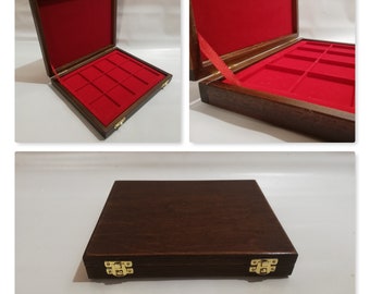 Coffret en bois pour médailles, également personnalisable