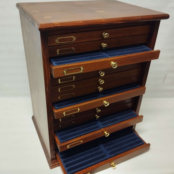 Mueble de madera para 255 bolígrafos colección portalápices expositor escritorio