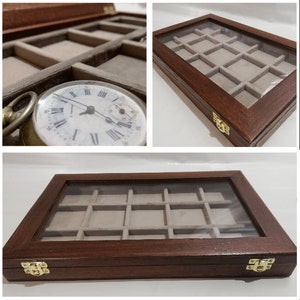 Box für Sammlerstücke Taschenuhren Münzen Medaillen Coins&More 15 Boxen 60x60