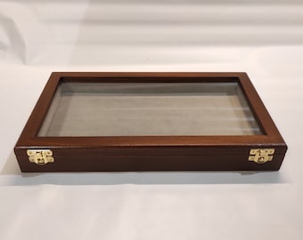 wooden and glass case for generic collections
