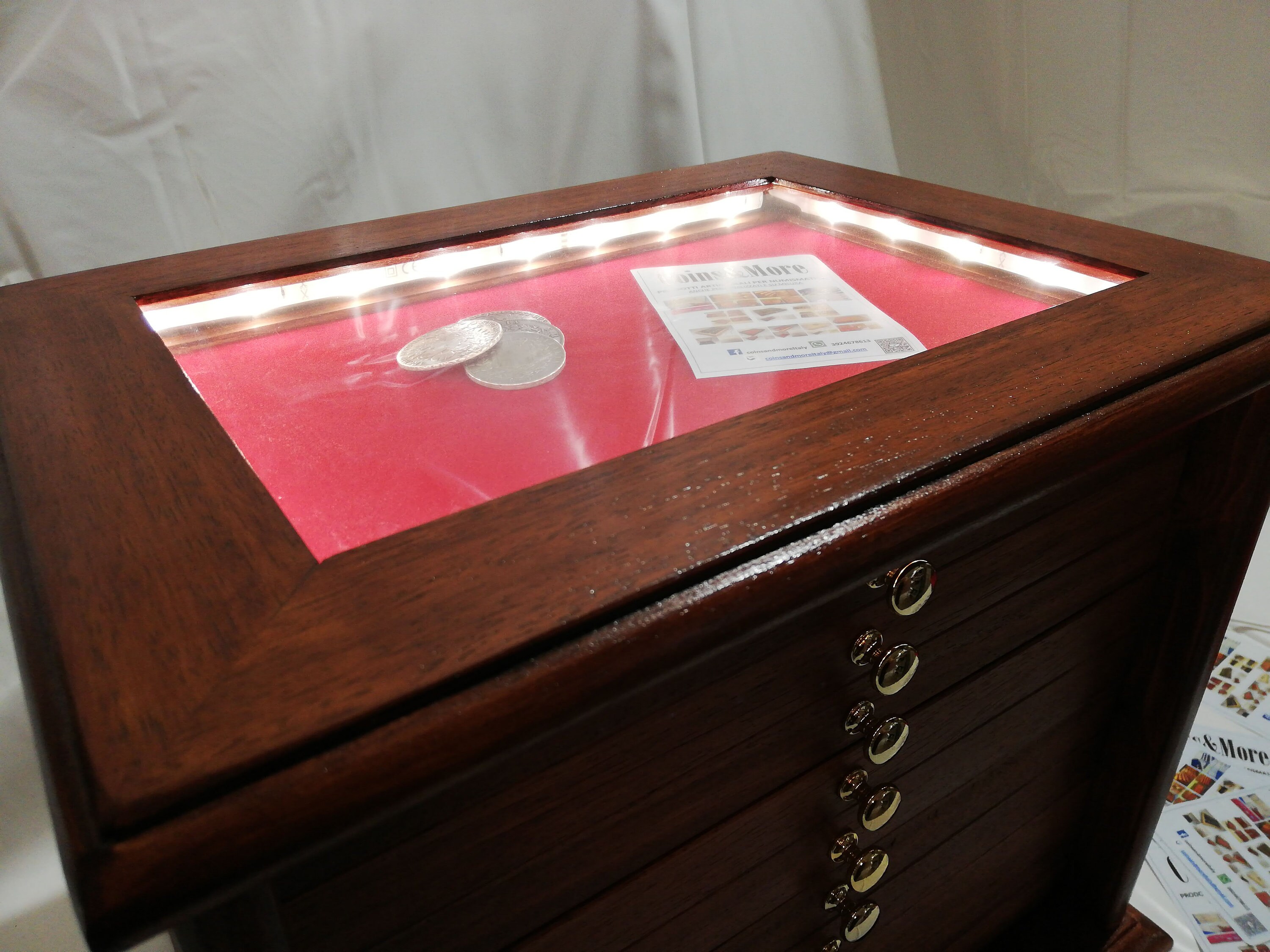 Coin in Real Wood Color Mahogany 101 Drawers Etsy UK