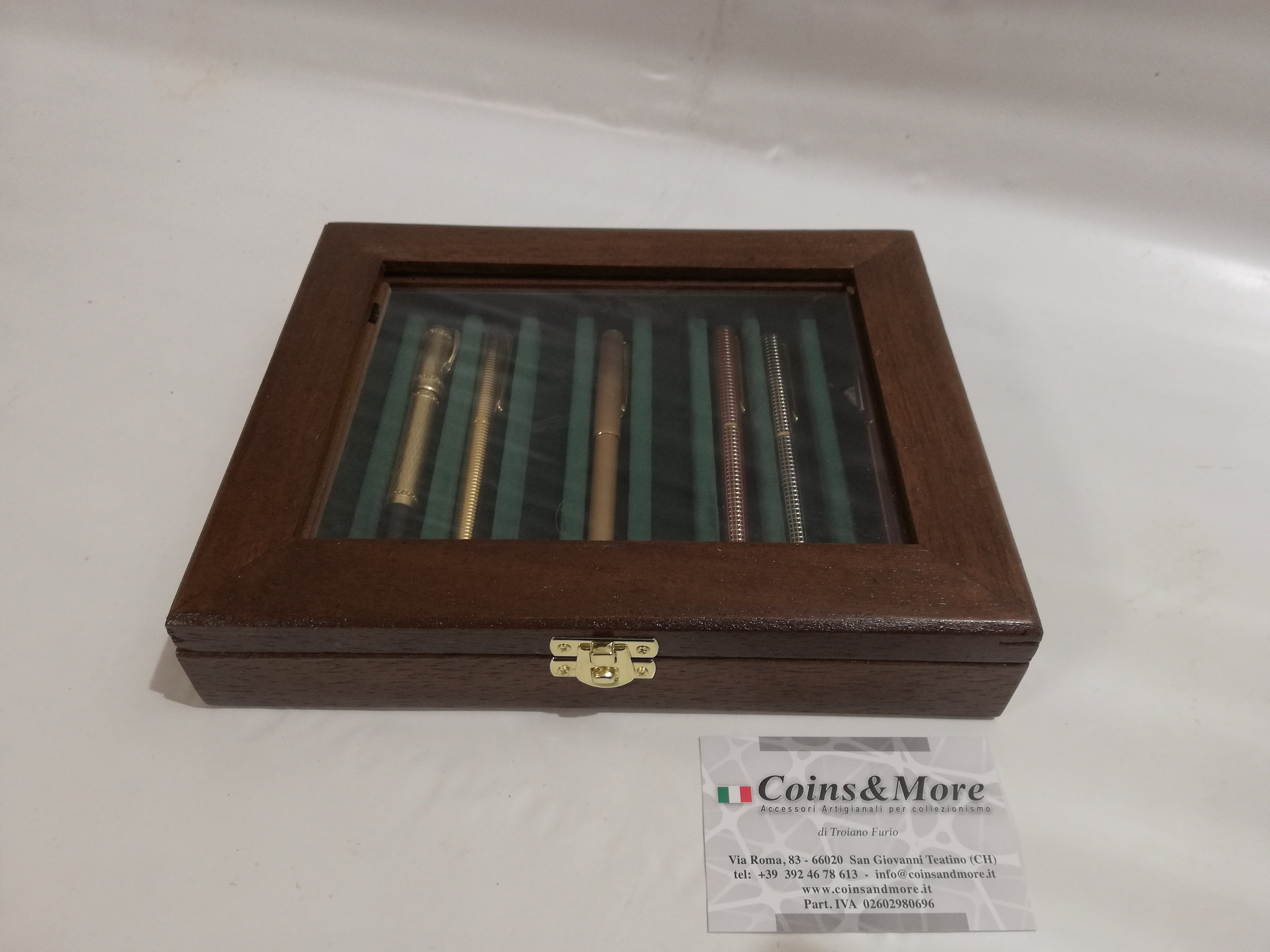 Pen Holder Box Wood and Velvet Case Display for Fountain Etsy