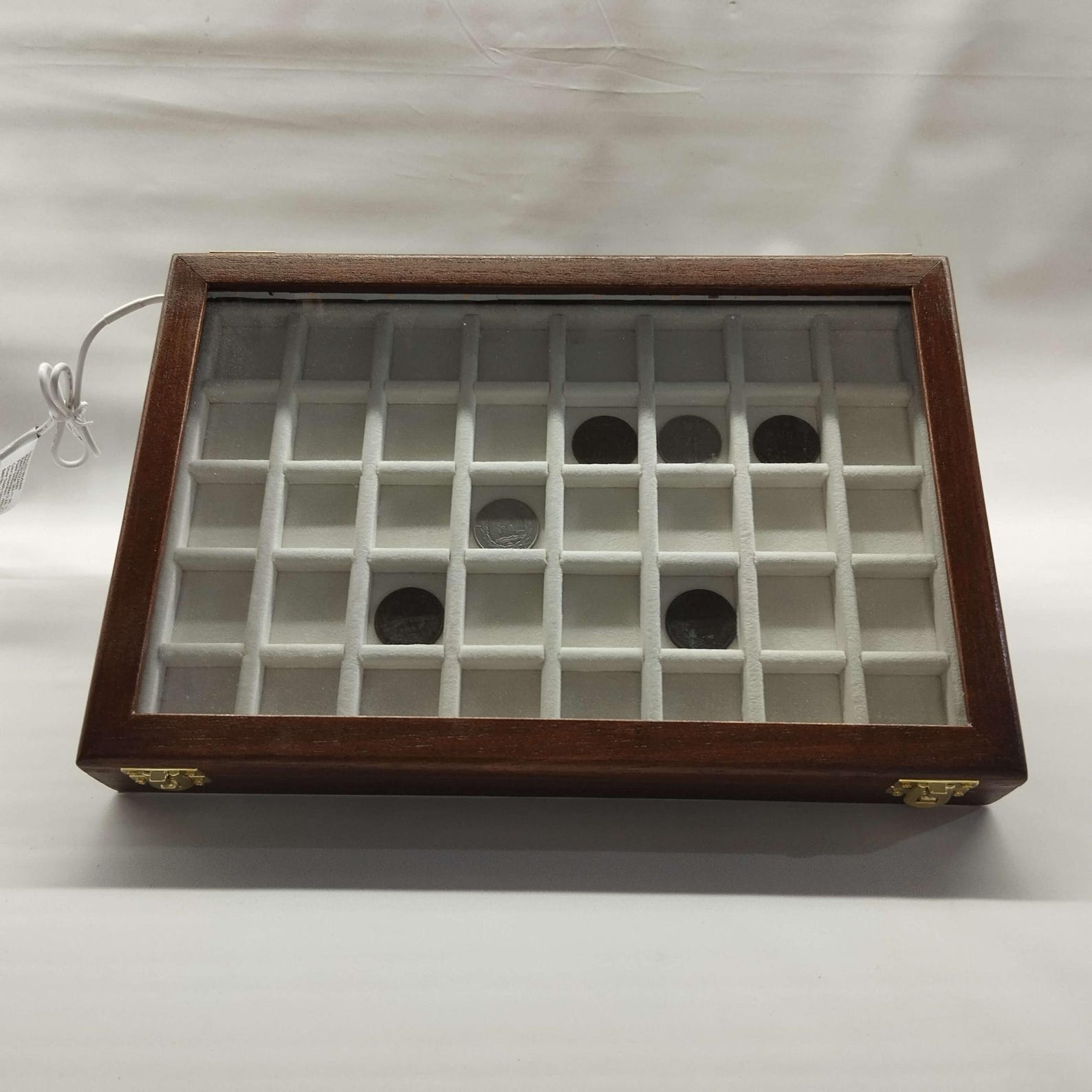 Handmade LED Coin Display With Custom Velvet – Adjustable Stand – Free ...