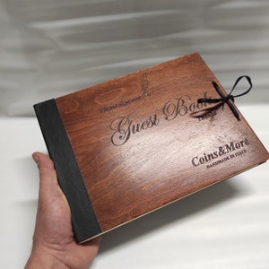 Personalized wooden guest book