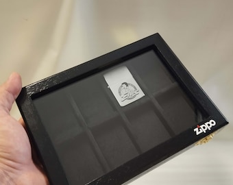 Zippo lighter box case for collection 8 lighters ZIPPO ST DUPUNT (Black wood)