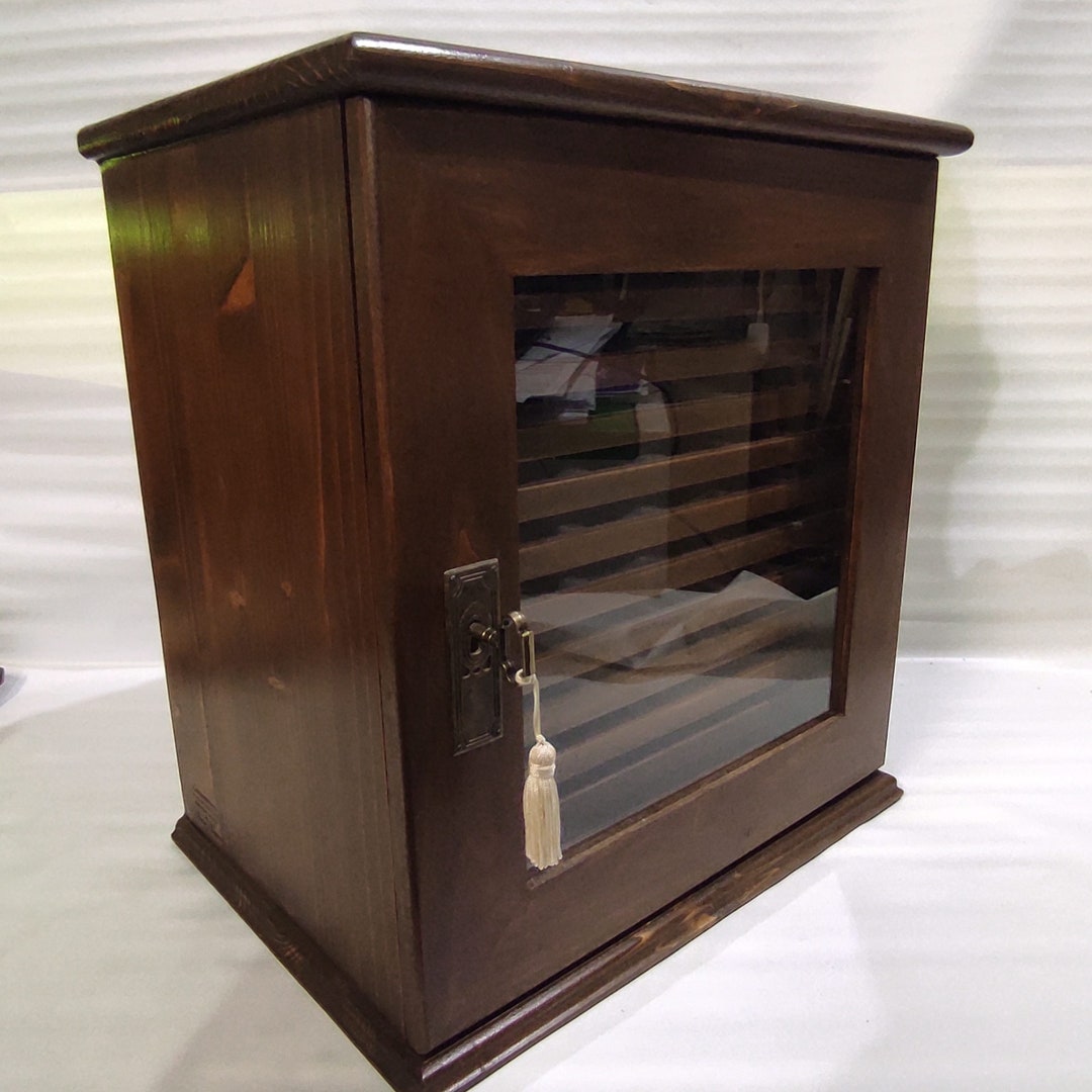 for 14 Numismatic Trays Door With Glass Etsy