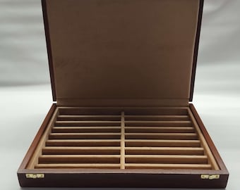 Wooden Fountain Pen Case – Holds 18 Pens