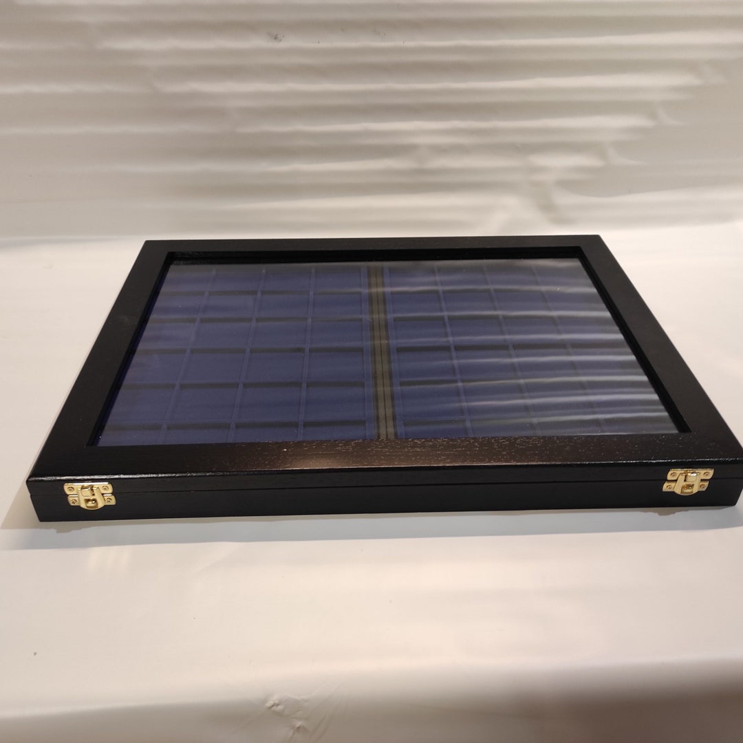Wooden display case with Two Trays for Numismatics - Etsy
