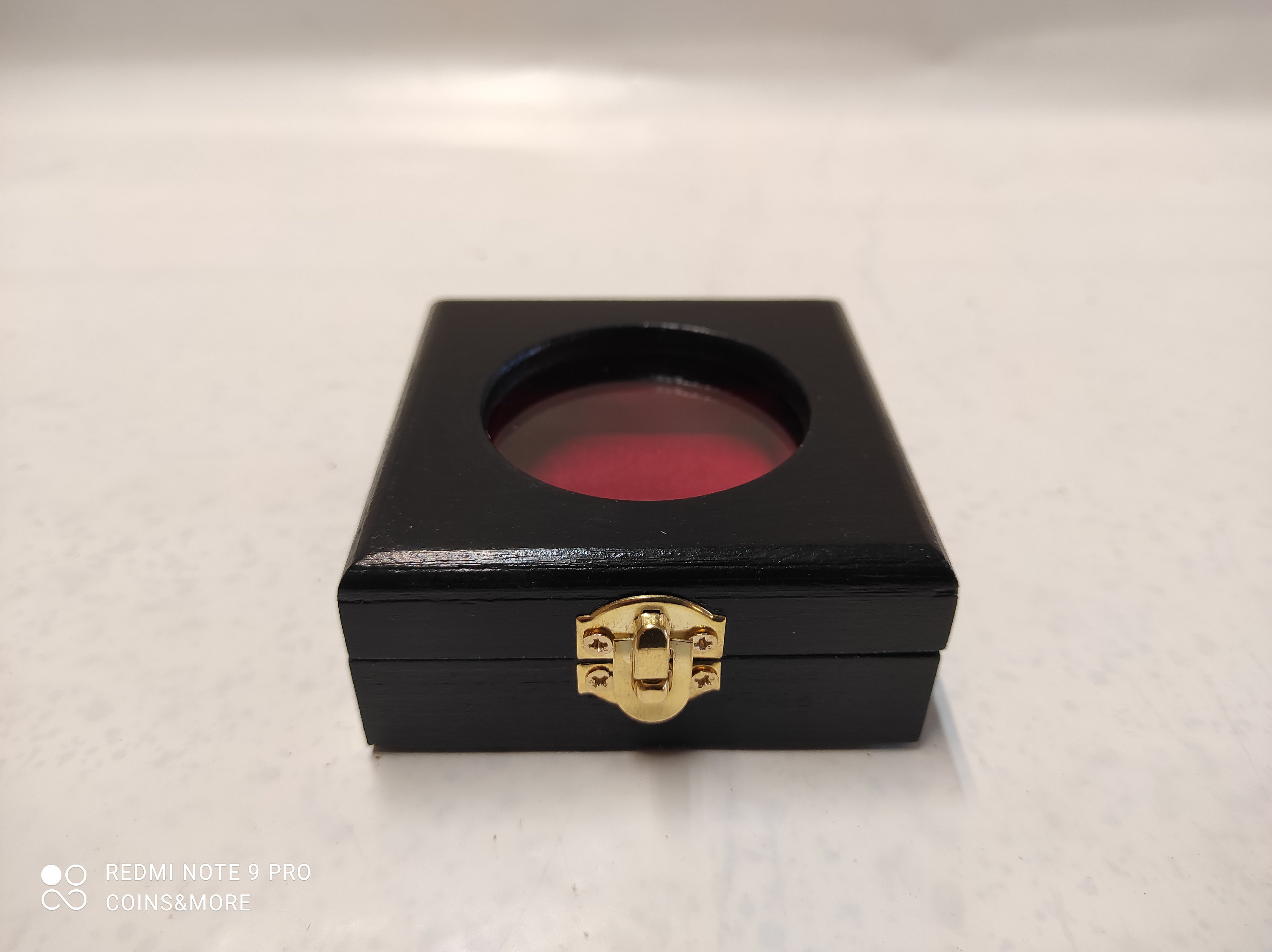 Wooden Box Case Single Coin Case. Wood and Velvet With 3 Mm Etsy