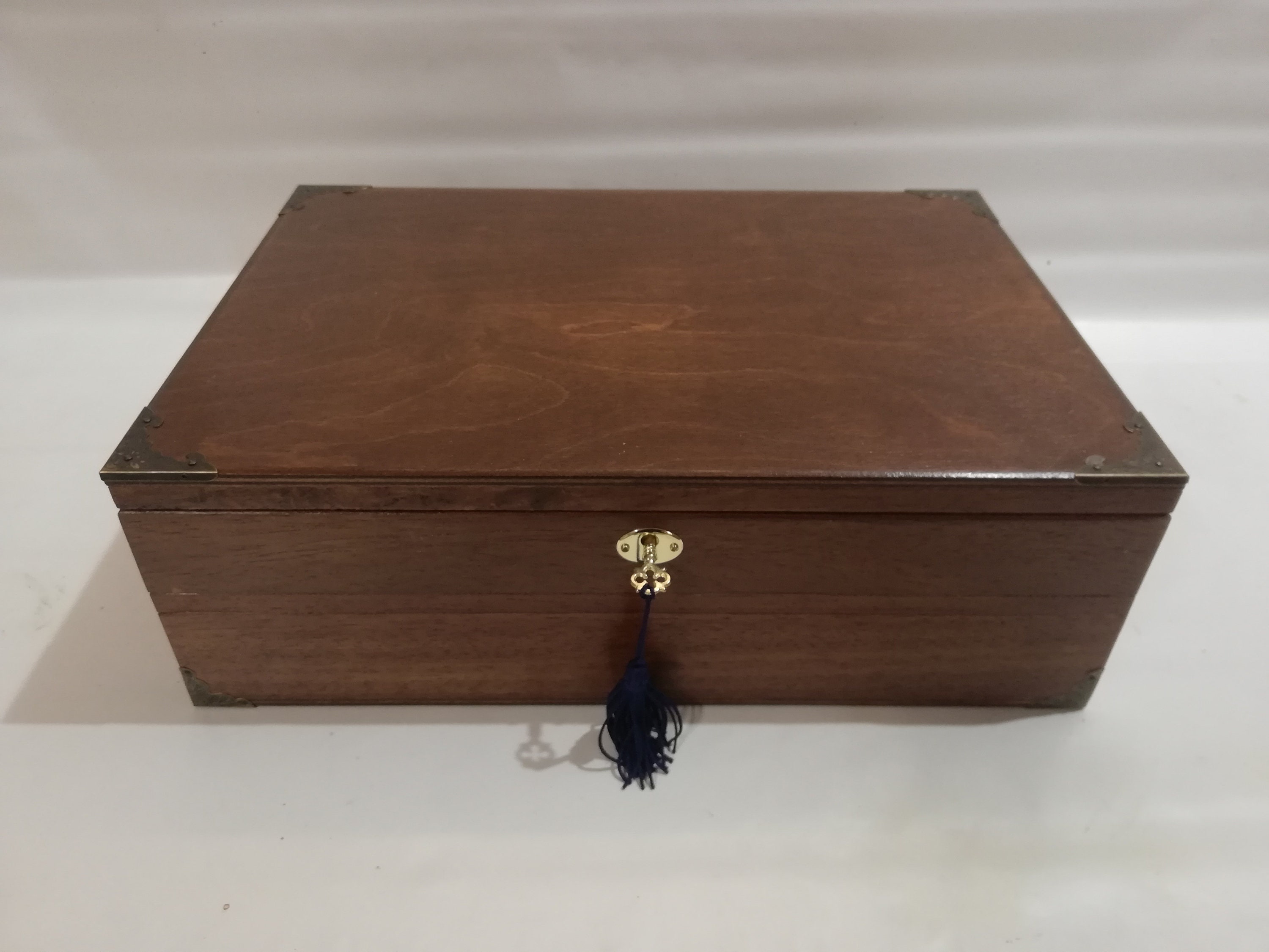 Wooden coin box with double bottom and 2 trays in Italian Etsy