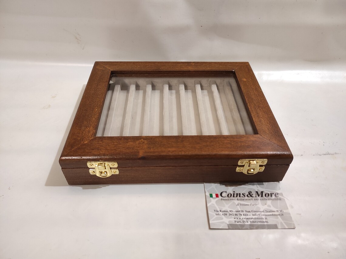 Pen Holder Box Wood and Velvet Case Display for 9 Fountain Etsy