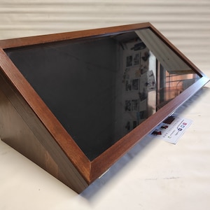 Wooden display cabinet for collectibles exhibitor for fair, conference (Black Velvet )